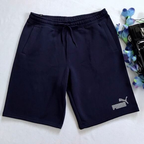 Puma NWT Performance Navy Sweat Shorts Men L - Picture 2 of 10
